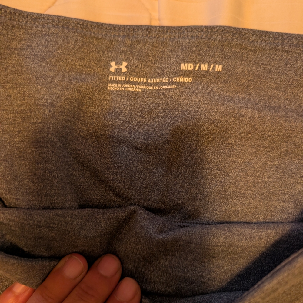 Under Armour Gray Fitted Leggings Full Length. Never Worn With Pockets.